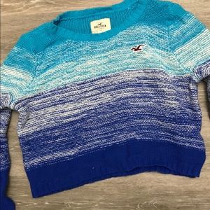 Hollister multicolored blue sweater